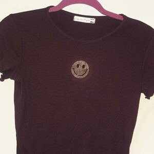 Girls Smiley Face Baby Tee